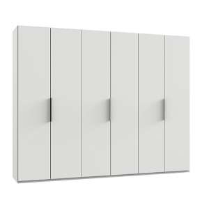 Alkesia Wooden Wardrobe In White With 6 Doors