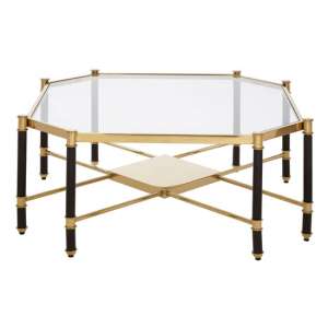 Allessa Glass Coffee Table In Champagne      