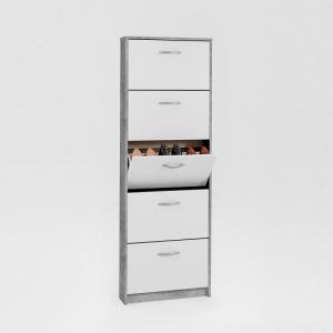 Allison Tall Shoe Cabinet In White And Light Atelier