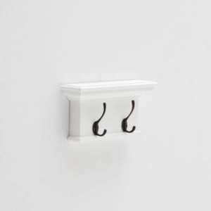 Allthorp Wooden Coat Rack In Classic White With 2 Hooks