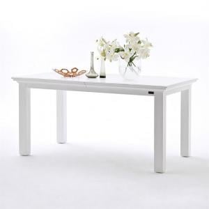 Allthorp Solid Wood Extendable Dining Table Rectangular In White