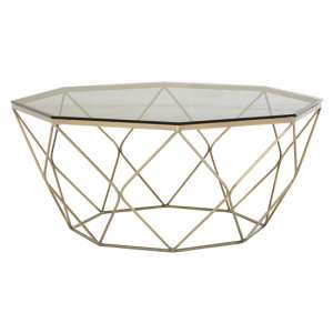 Alluras Coffee Table With Brushed Nickel Base     