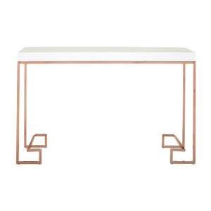 Alluras Console Table With Rose Gold Legs     