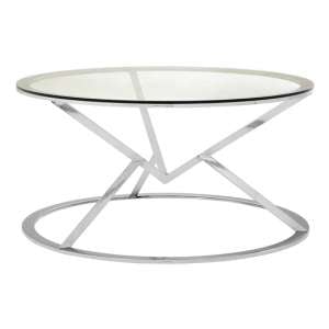 Alluras Corseted Round Coffee Table In Silver