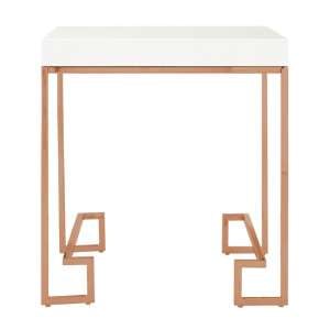 Alluras End Table In Rose Gold      