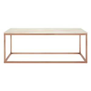 Alluras Rectangular Coffee Table With White Marble Top    