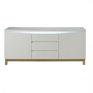 Megan Sideboard In White Gloss With 2 Doors And 3 Drawers