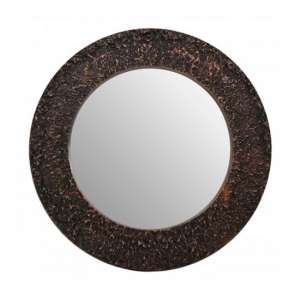 Almory Round Wall Bedroom Mirror In Copper Frame