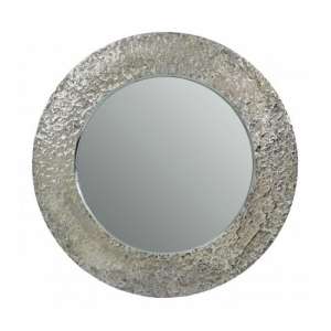Almory Round Wall Bedroom Mirror In Nickel Frame