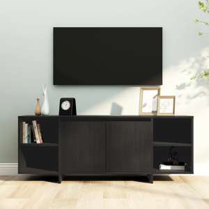 Aloha Wooden TV Stand With 2 Doors In Black