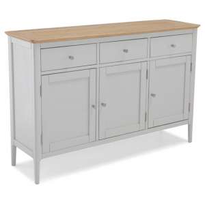 Hematic Wooden Large Sideboard In Solid Oak And Grey
