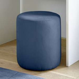 Altair Fabric Pouffe In Blue