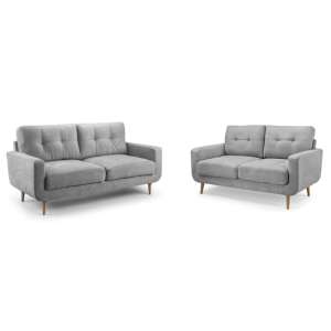 Altra Fabric 3 Seater And 2 Seater Sofa Suite In Grey