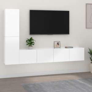 Alyria High Gloss Living Room Furniture Set In White