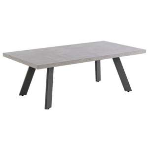 Amalki Coffee Table In Grey With Powder Coated Frame