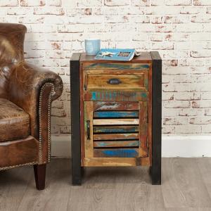 London Urban Chic Wooden Bedside Cabinet With 1 Door
