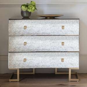 Amberley Wooden Wide Chest Of Drawers With 3 Drawers