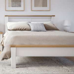 Amberly Low Footboard Wooden Double Bed In Grey