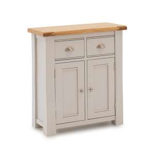 Amberly Small Wooden Sideboard In Grey With 2 Doors 2 Drawers