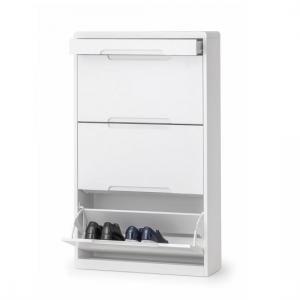 Arden Modern Shoe Storage Cabinet In White High Gloss