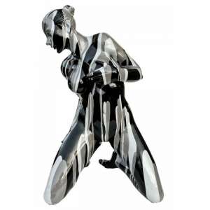 Amorous Lady Sculpture Pose Two In Black And White