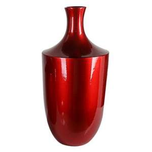 Amprion Ceramic Large Decorative Vase In Glazed Red