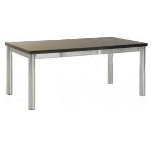 Cayuta Coffee Table In Black Gloss With Chrome Legs