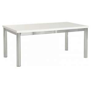 Cayuta Coffee Table In White Gloss With Chrome Legs