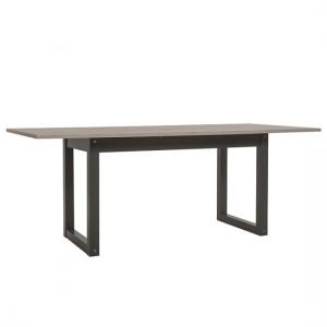 Andora Extendable Dining Table In Sorrento Oak And Anthracite