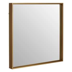 Andstima Medium Square Wall Bedroom Mirror In Gold Frame