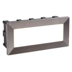 Ankle Rectangular LED Recessed Light In Stainless Steel
