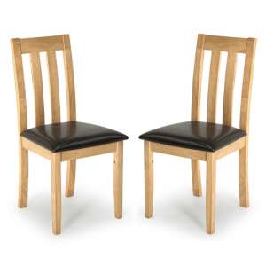 Annect Natural Wooden Dining Chairs In Pair