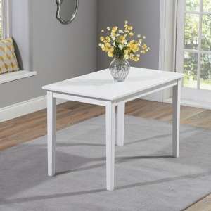Ankila Rectangular 115cm Wooden Dining Table In White