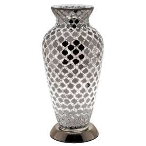 Apollo Mosaic Glass Vase Table Lamp In Mirrored Tile