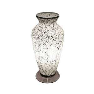 Apollo Mosaic Glass Vase Table Lamp In White