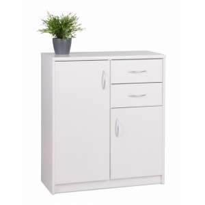Aquarius Small Sideboard In White With 3 Doors And 2 Drawers
