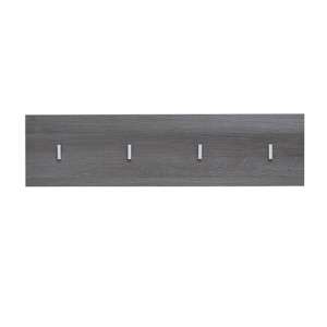 Aquila Wall Coat Hanging Panel In White Gloss And Smoky Silver