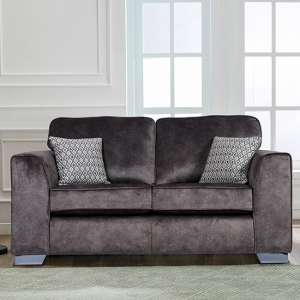 Aracatuba Fabric 2 Seater Sofa In Shadow With Chrome Feets