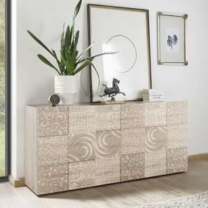 Ardent Wooden Sideboard In Sonoma Oak With 3 Doors