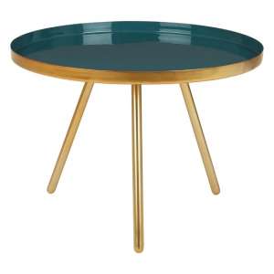 Argenta Large Diesel Side Table In Green And Gold