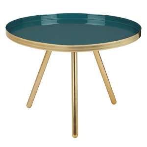 Argenta Small Diesel Side Table In Green And Gold