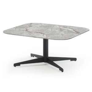 Aria Marble Top Coffee Table In Grey Paper