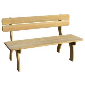 Ariana Wooden Garden Seating Bench In Green Impregnated
