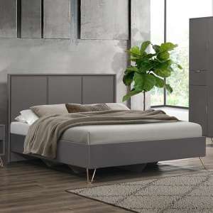 Arlo Wooden Double Bed In Charcoal