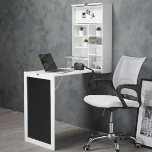 Albourne Foldaway Wall Laptop Desk And Breakfast Bar In White