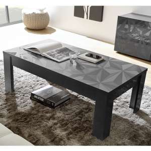 Arlon Modern Coffee Table Rectangular In Grey High Gloss