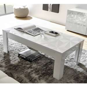 Arlon Modern Coffee Table Rectangular In White High Gloss