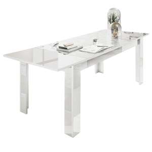 Arlon Extending High Gloss Dining Table In White