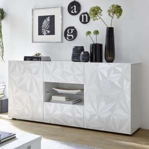 Arlon Sideboard In White High Gloss With 2 Doors