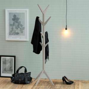 Ascotoa Wooden Coat Stand In Grey